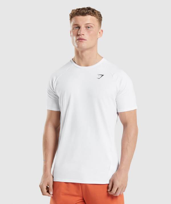 Panske Tricka Gymshark Critical Biele | GM2386541